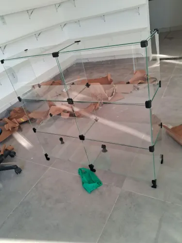 Balcões de vidro expositor para lojas gondolas 