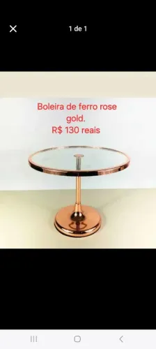 PORTA BOLO ,DOCES  Rose Gold