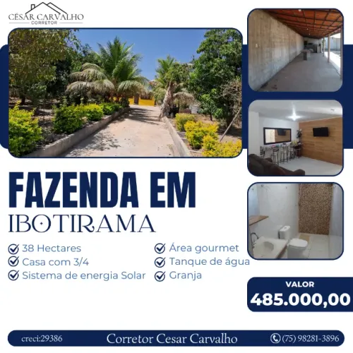 FAZENDA EM IBOTIRAMA - 38 HECTARES