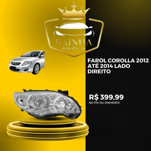 Farol Corolla 2012 até 2014