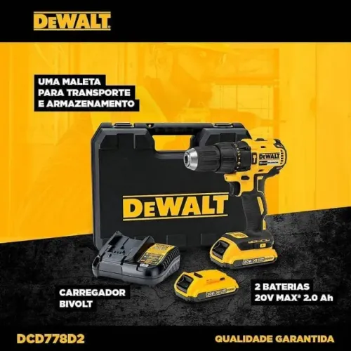 Parafusadeira e Furadeira 1/2" (13mm) 20V MAX* | DEWALT | Parcelado em até 10 vezes