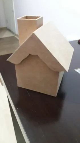 Caixa porta objetos em MDF pequena casa nova