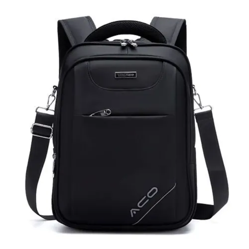 Mochila Para Notebook até 14" Unissex à Prova D'Água com Alça Cor Preto - Aco 1507