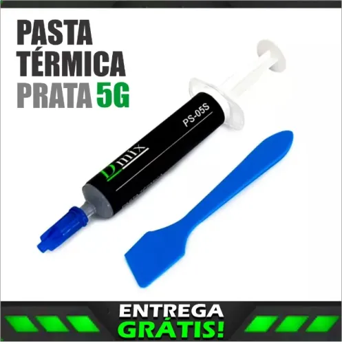 Pasta Térmica Prata 5g Pc Gamer, Placas de vídeo, Notebooks, Ps4 e Xbox.