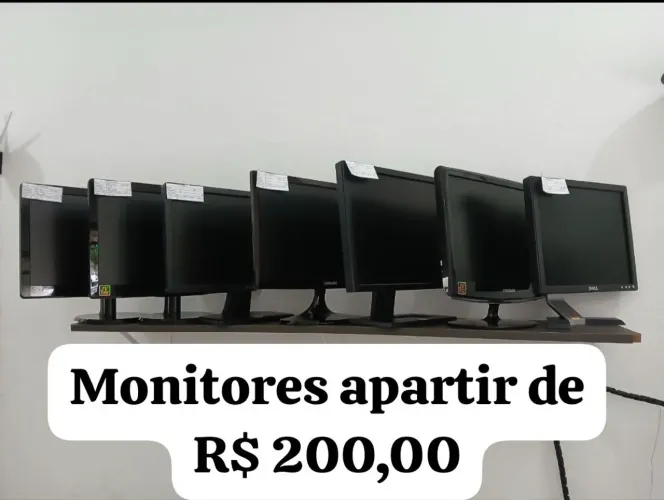 Monitores apartir de 200,00 com garantia e cabos ,