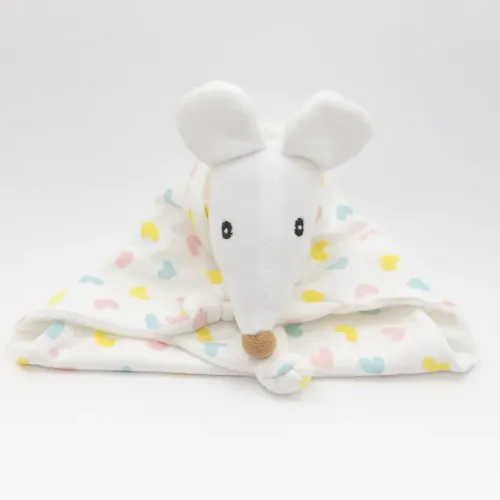 Naninha Doudou Algodão Pima Ratinho Branco