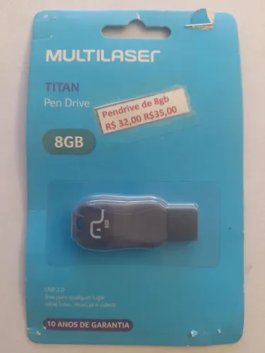 Pen Drive Multilaser Titan 8GB
