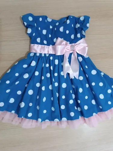 Vestido Infantil Galinha pintadinha Rosa Tamanho 2