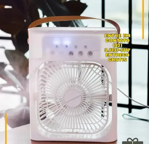 Mini ar Portatil de mesa -  Entrega das 9 até 22hrs