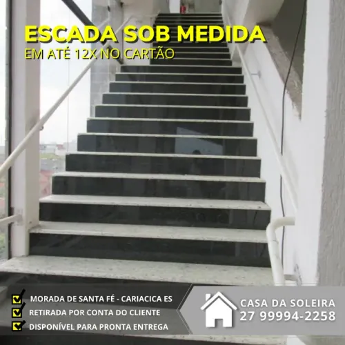 ESCADA DE GRANITO VERDE UBATUBA SOB MEDIDA | * INGRID 