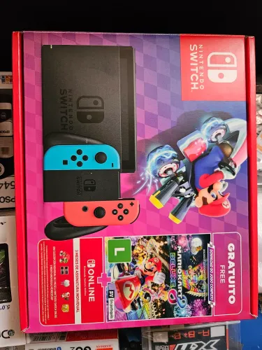 Nintendo Switch V2 Desbloqueado Novíssima na Caixa