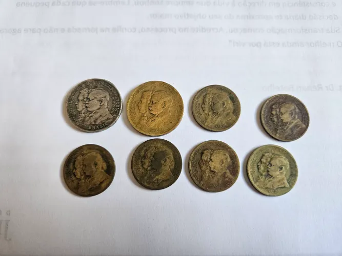 8 moedas D.Pedro.I. 1822-1922