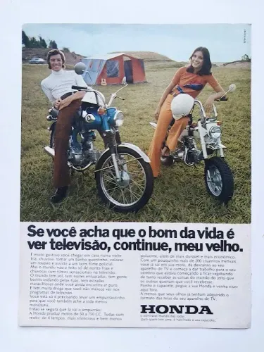 Honda ST 70 - Propaganda de Moto Antiga Década 1970