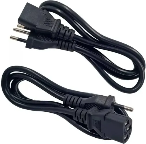Cabo de Força para Fonte CPU de Computador PC Tripolar 3 Pinos 1,8 Metros Tipo BR