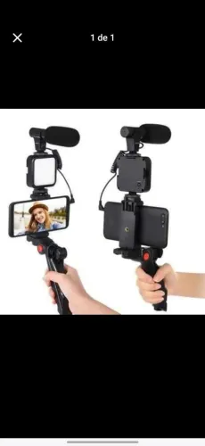 Kit de Iluminação para Celular com Tripé e Microfone