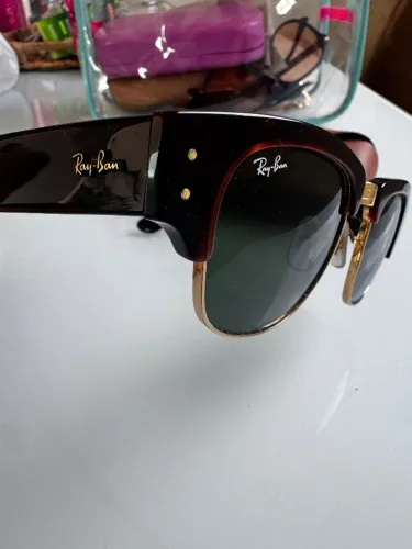 Óculos de sol Ray ban clubmaster Tartaruga com lente marrom