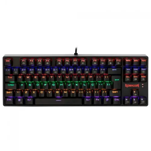 Teclado Mecânico 80% Redragon Daksa Black Rainbow Switch Brown - K576R-1 PT-BROWN - WZetta