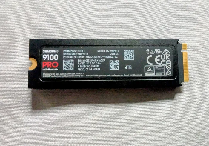 SAMSUNG SSD SAMSUNG 9100 PRO 4TB + HEATSINK