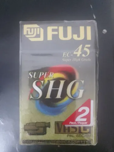 Fita de Vídeo VHS Fuji Super SHG - 45 Minutos - 2 Unidades