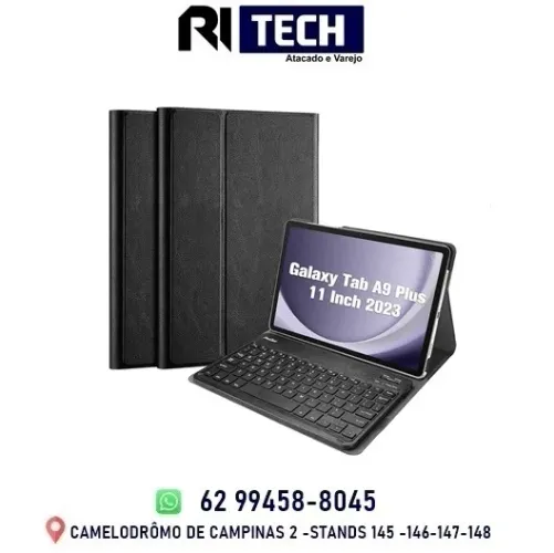 Capa com Teclado Tablet Galaxy Tab A9 Plus/A9+ 5G 11'' 2023 SM-X210/X215/X218