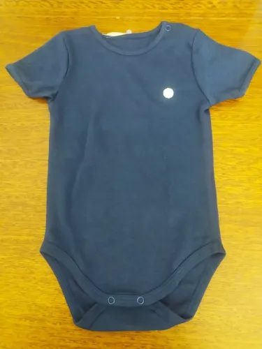 Body Para Bebê Azul-escuro Grow Up - Tamanho 12 Meses