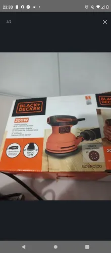 Lixadeira Roto Orbital Black+Decker 200W
