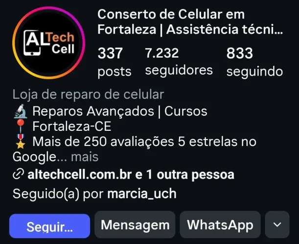 Assistência técnica de celular fortaleza - Altechcell - Xiaomi, Samsung, Motorola, apple