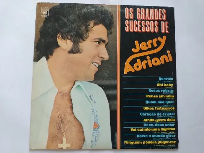 DISCO VINIL - CANTOR JERRY ADRIANI -OS GRANDES SUCESSOS