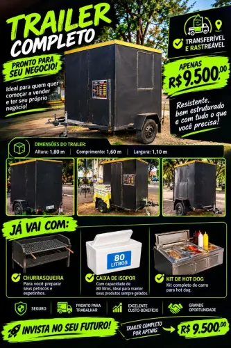 Vende se trailer de lanches
