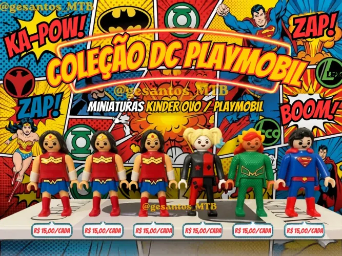 Miniaturas DC Comics Playmobil - Kinder Ovo (Escolha O Seu!)