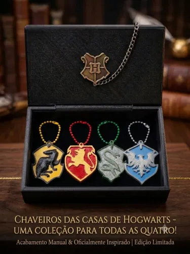 4 chaveiros - casas do Harry Potter
