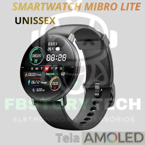 Smartwatch Mibro Lite Unissex Tela AMOLED Pronta Entrega