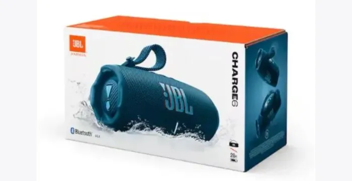 Caixa de Som JBL Charge 6 Azul 40W Bluetooth IP68 com nota fiscal