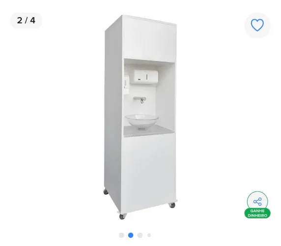 Pia Lavatório Portátil com Reservatório (acompanha Suporte Descarpack)