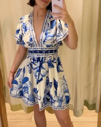 Vestido curto farm chita tamanho M original novo
