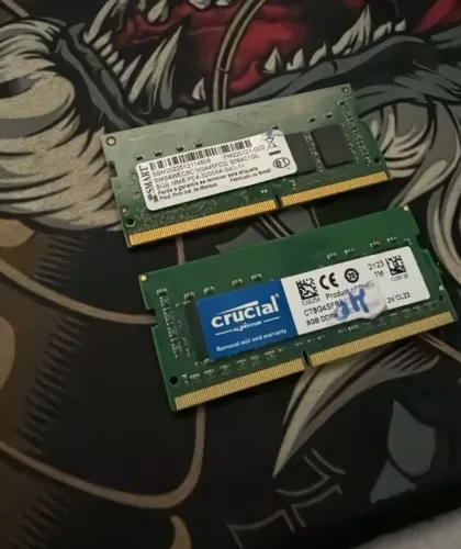 2 Memória Ram Color Verde 8gb 1 Ddr4 3200mhz Crucial