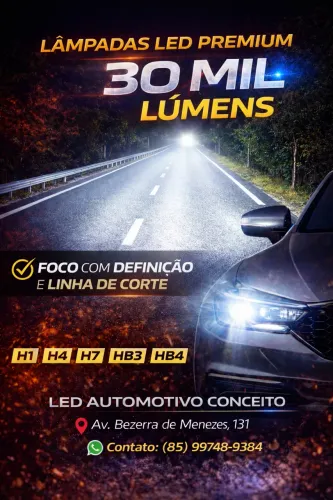 Lâmpada de Led 30 mil Lumens com Foco Definido e Linha de Corte