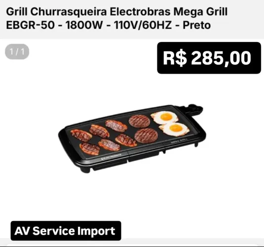 Grill churrasqueira - AV Service Import