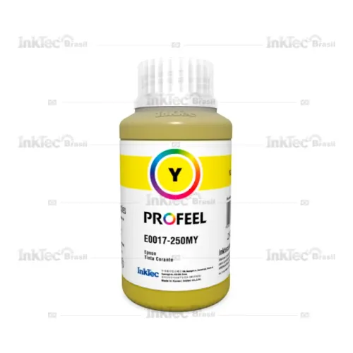 250ml Tinta Corante Yellow para Impressora Epson InkTec Profeel E0017