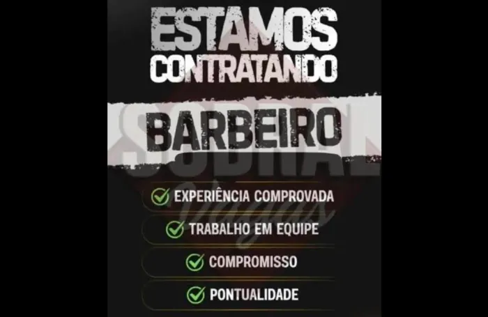 Estamos contratando Barbeiro 