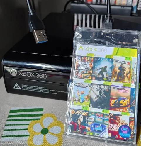 HD EXTERNO 500GB PARA XBOX 360 COM JOGOS 