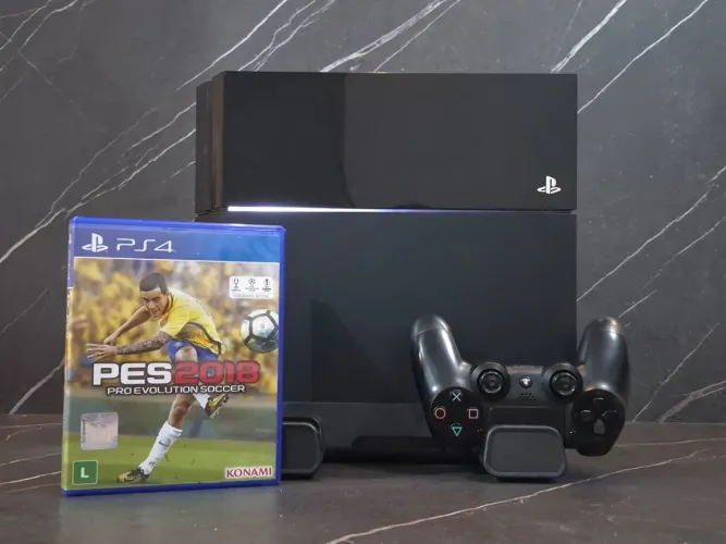 PS4 500GB Completo | Controle Original | PES 2018