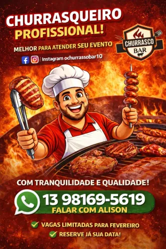 CHURRASQUEIRO PROFISSIONAL PARA SEU EVENTO..