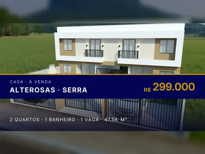Exclusivas casas em condomínio no bairro Alterosas, não perca!