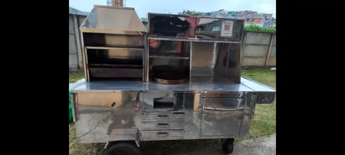 CARRINHO DE BATATA FRITA E CHURRASCO (COMPLETO)