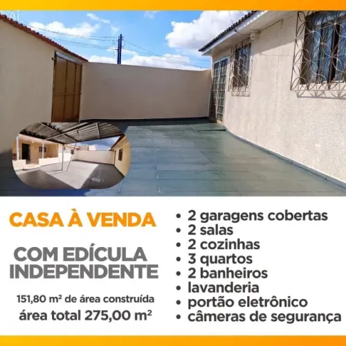 CASA + EDICULA - ACEITA FINANCIAMENTO! UVARANAS - PERMUTA DE MENOR VALOR