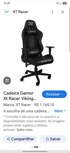 Cadeira games Xt racer vikings