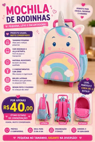 Mochila Infantil Menina - Média