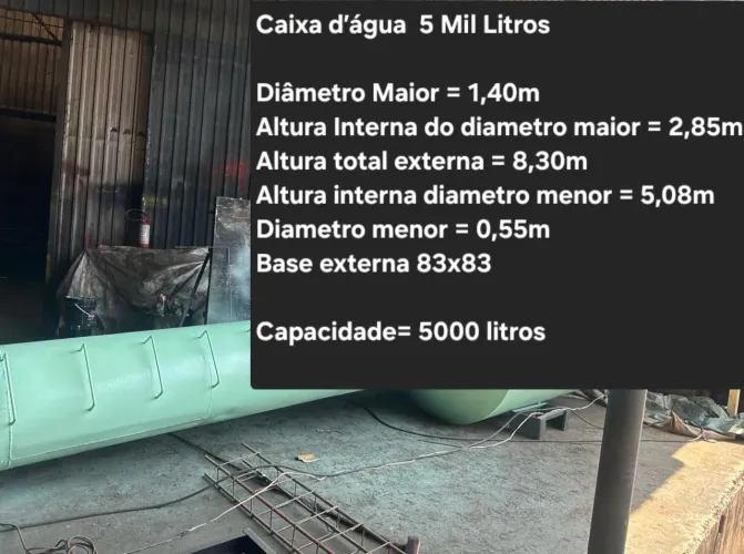 Caixa d água 5 Mil litros com Pintura Epoxi