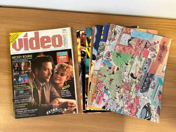 Lote de Revistas Antigas e Pôsteres de Videogames - Anos 90